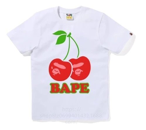 A Bathing Ape Cherry Logo White T-Shirt
