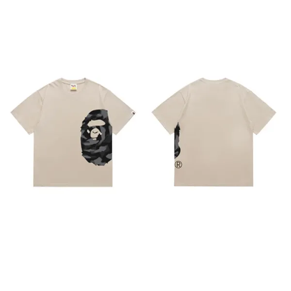 A Bathing Ape Camo Ape Head Beige T-Shirt - 1