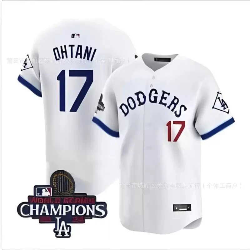 Los Angeles Dodgers Shohei Ohtani #17 World Series Champions Jersey White