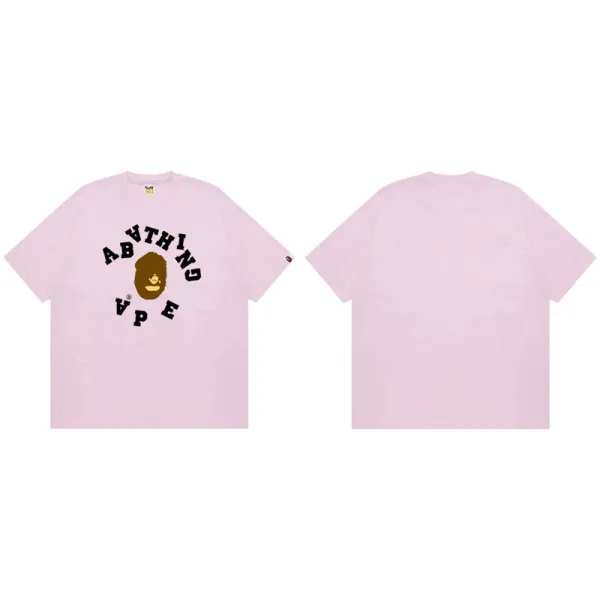 A Bathing Ape Arch Logo T-Shirt Pink - 1
