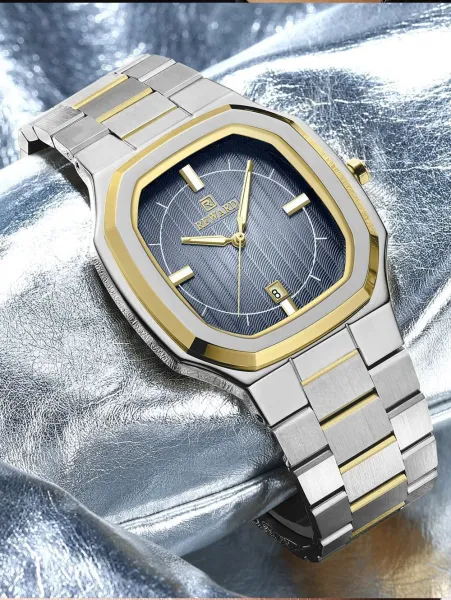 Design Reward Octagon Black and Rose Gold Quartz Watch Watches - 12