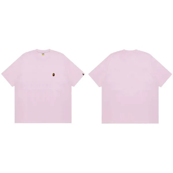 A Bathing Ape Logo Patch T-Shirt Pink - 1