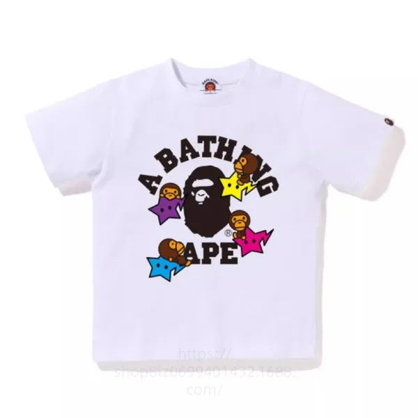 A Bathing Ape Baby Milo Star Graphic White T-Shirt - 1