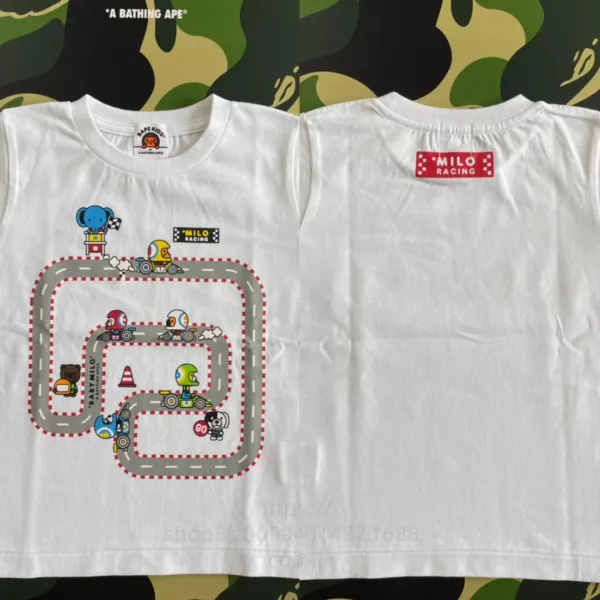 A Bathing Ape x Milo Racing Kart Track Graphic T-Shirt White - 1