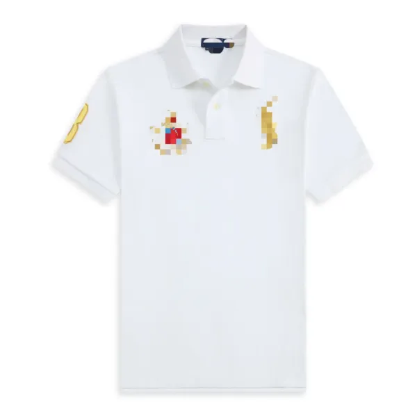 Design Pixel Art Polo Black Polo Shirt - 5