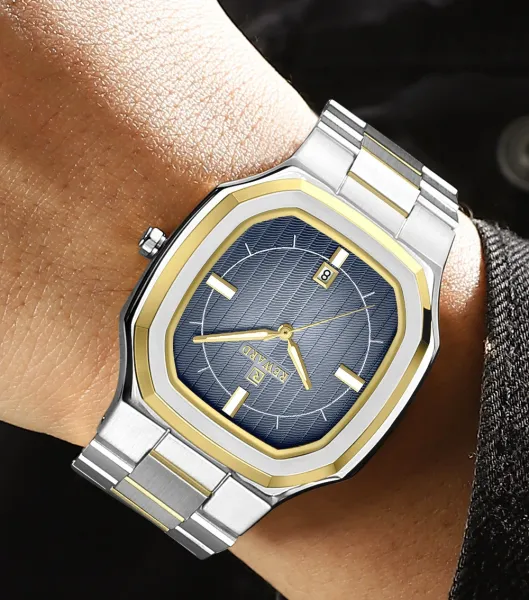 Design Reward Octagon Black and Rose Gold Quartz Watch Watches - 9