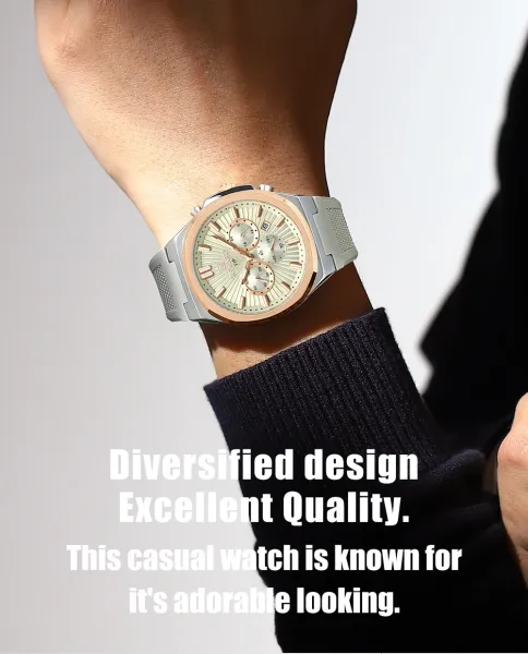 Design Reward VIP Chronograph Green Silicone Watch Watches - 5