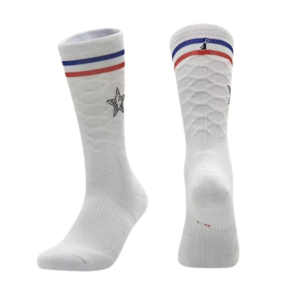 Design Star Logo Crew Socks White - 12