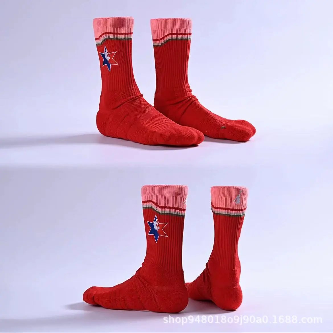 Design Star Logo Crew Socks White - 6