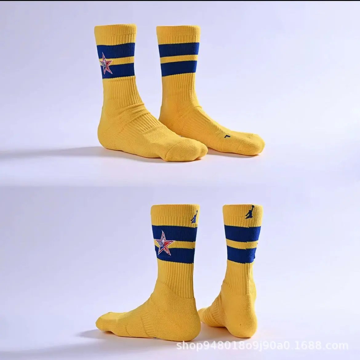 Design Star Logo Crew Socks White - 8