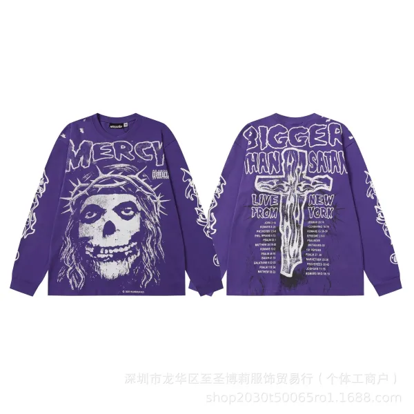 Hellstar Mercy Long Sleeve T-Shirt Purple - 1