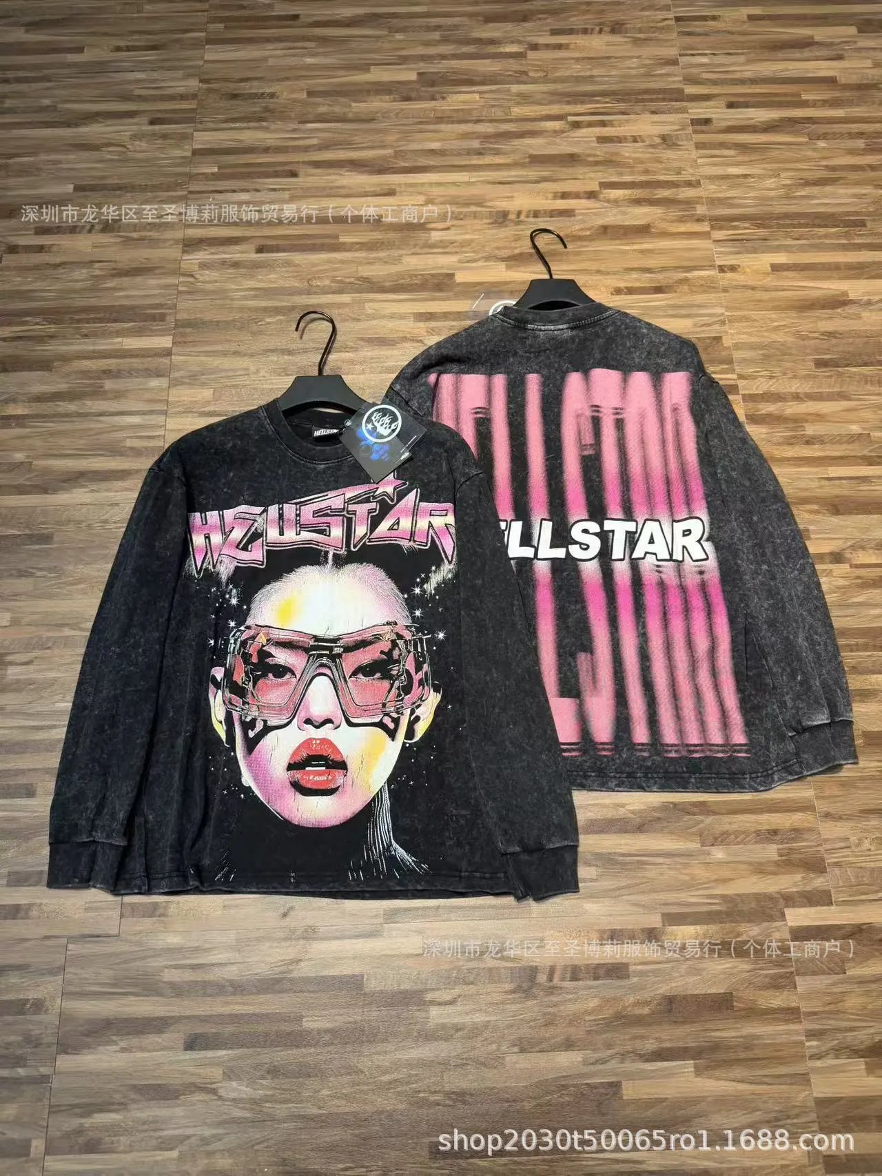 Hellstar Sports Graphic Long Sleeve T-Shirt Black - 9