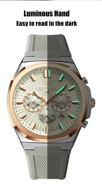Design Reward VIP Chronograph Green Silicone Watch Watches - 11