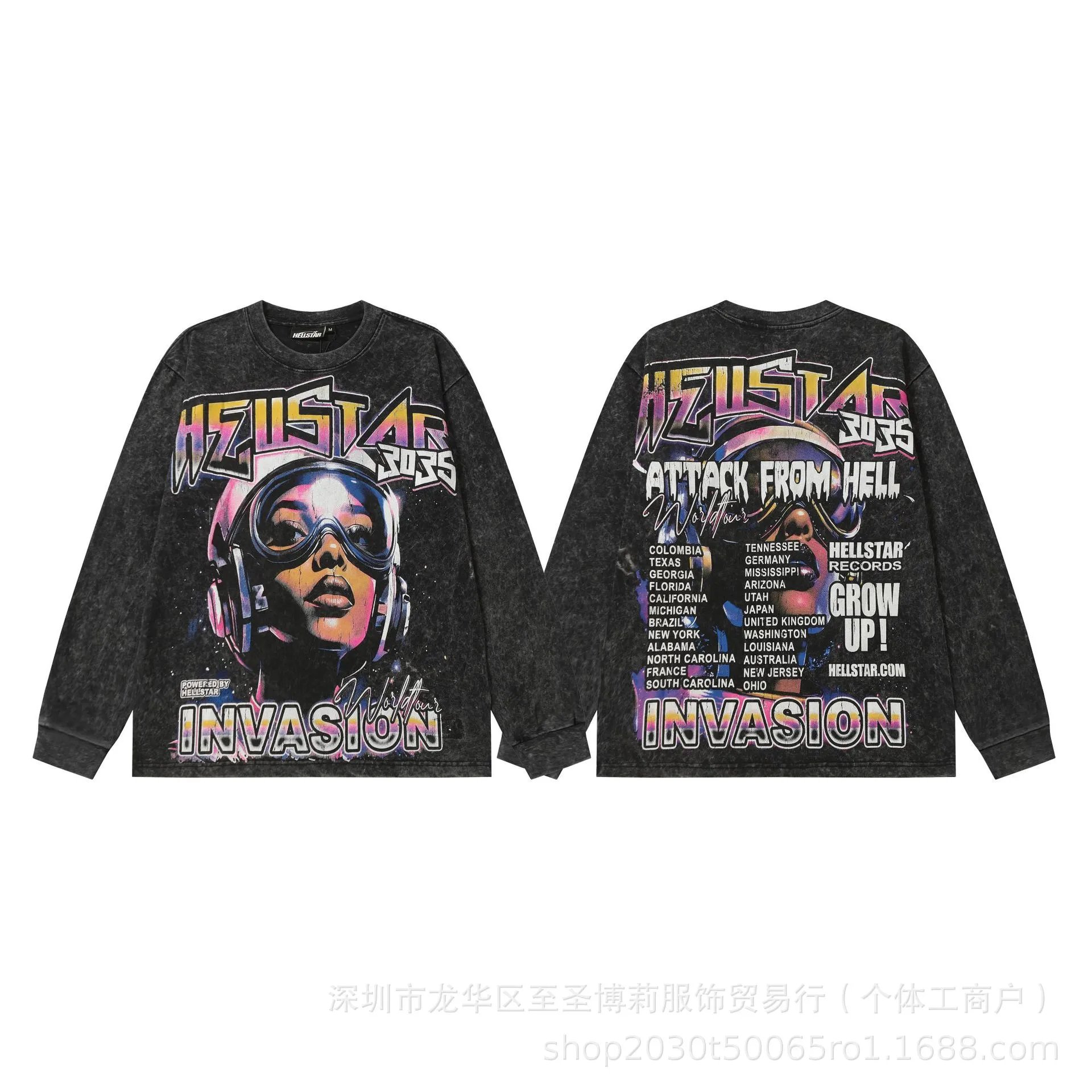 Hellstar Sports Graphic Long Sleeve T-Shirt Black - 29