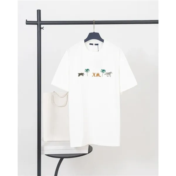 Design Tropical Animal Print T-Shirt White - 1