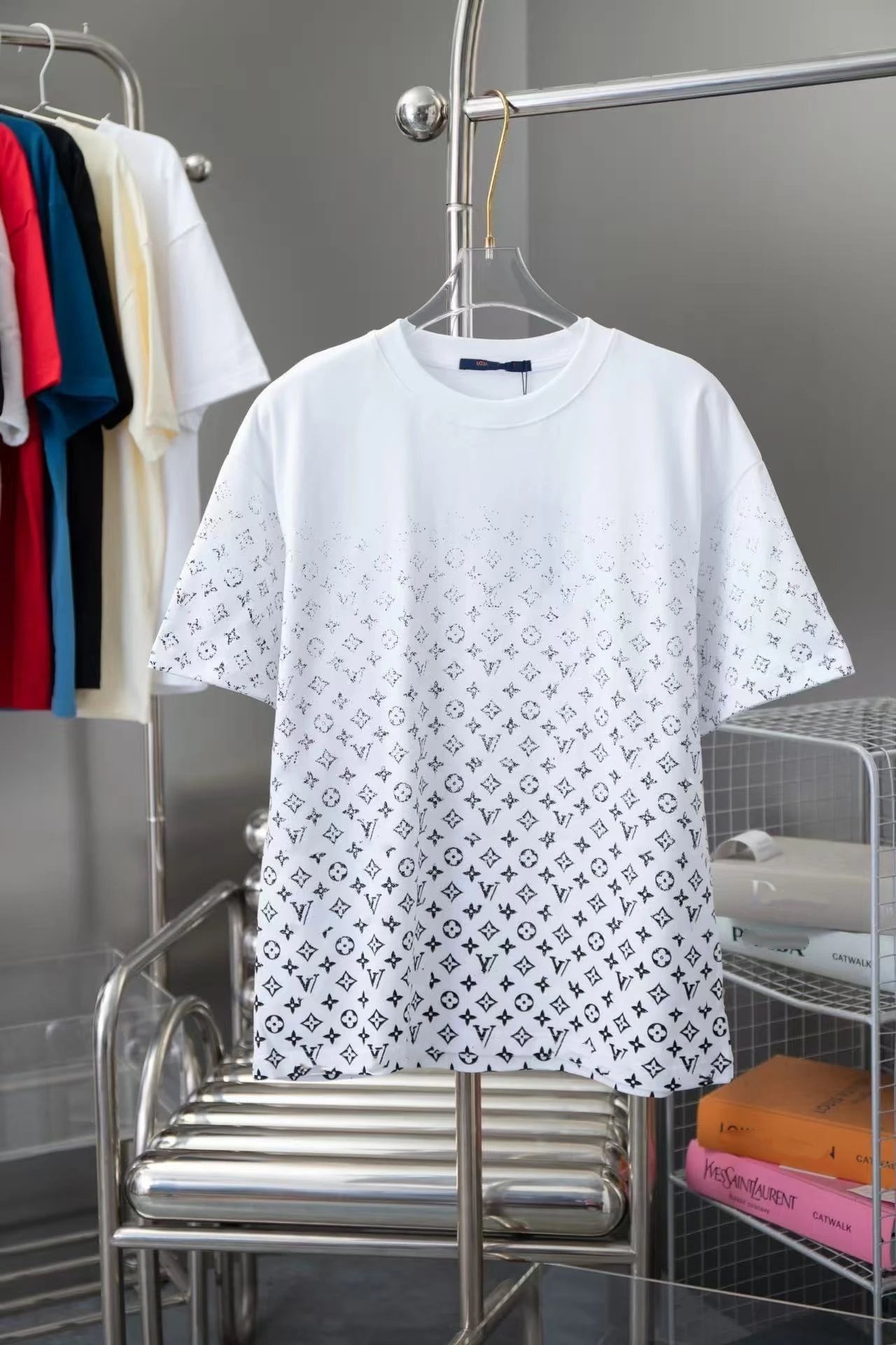 Louis Vuitton Embroidered Monogram V T-Shirt White - 8
