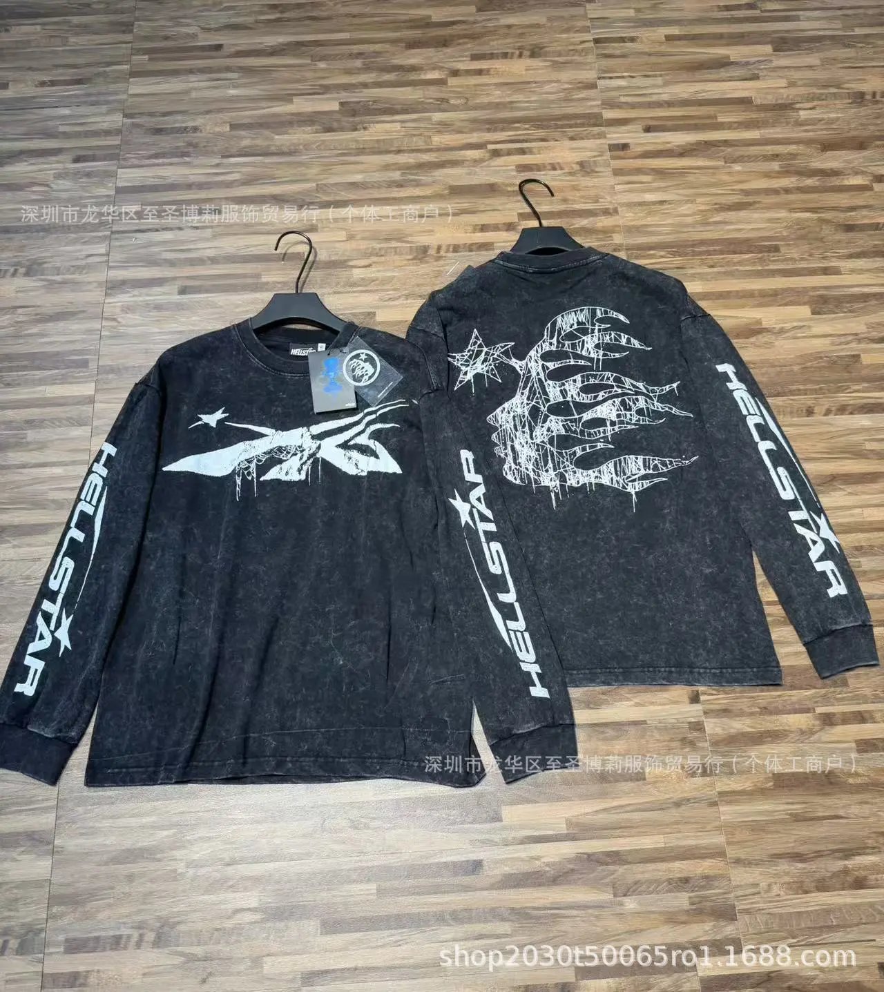 Hellstar Sports Graphic Long Sleeve T-Shirt Black - 7