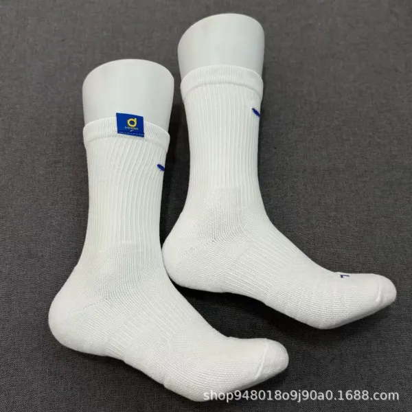 Design ORDA Michael White Crew Socks with Yellow Detail Socks - 11