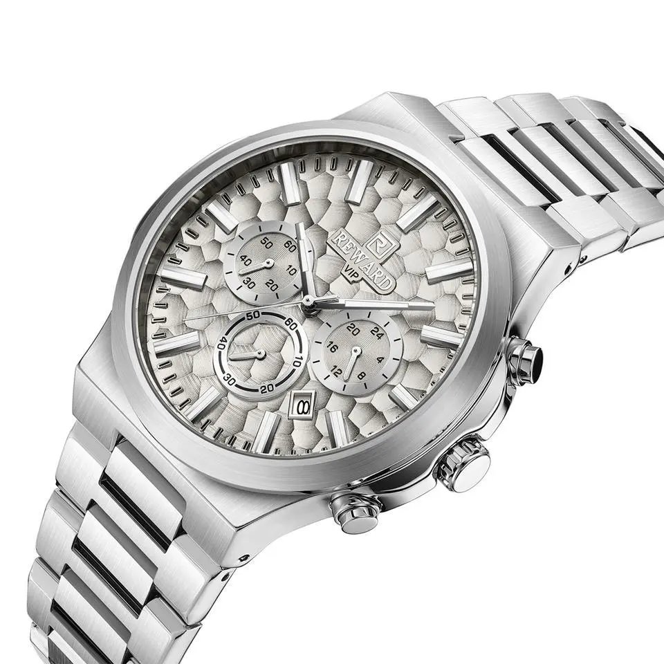 REWIND VIP Chronograph Silver Stainless Steel Watch Watches
