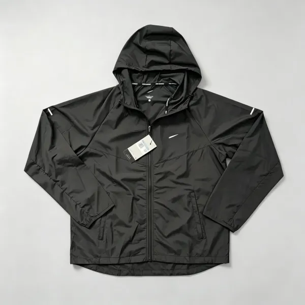 Nike Windrunner Hooded Jacket Black Windbreaker - 1