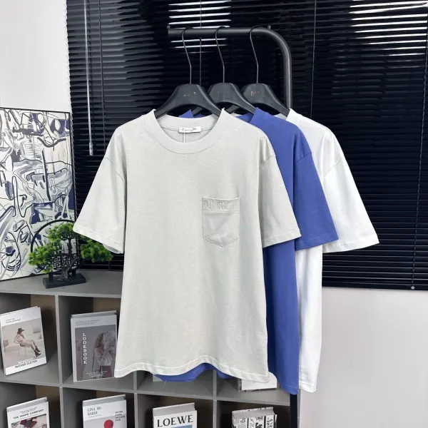 Design Embroidered Logo Oversized T-Shirt Beige - 4