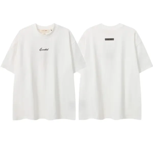 Essentials Logo Print Oversized T-Shirt White - 11