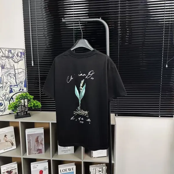 Design Embroidered Logo Oversized T-Shirt Beige - 13
