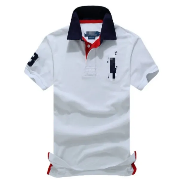 Design Polo Shirt White with Navy and Red Accents Polo Tops.polo - 1