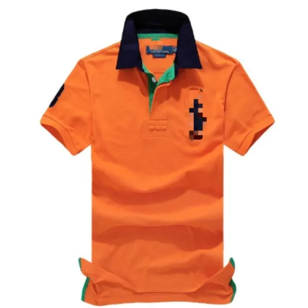 Design Pixel Logo Orange Polo Shirt - 1