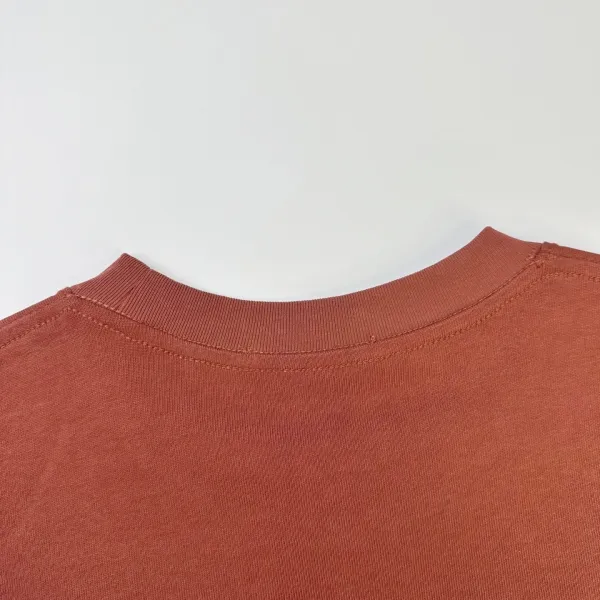 Design Embroidered Logo Oversized T-Shirt Beige - 49