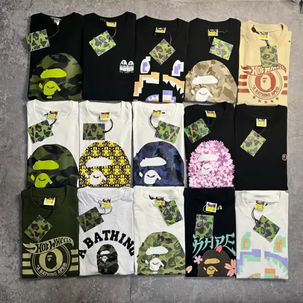 A Bathing Ape Japanese Logo Purple T-Shirt - 4