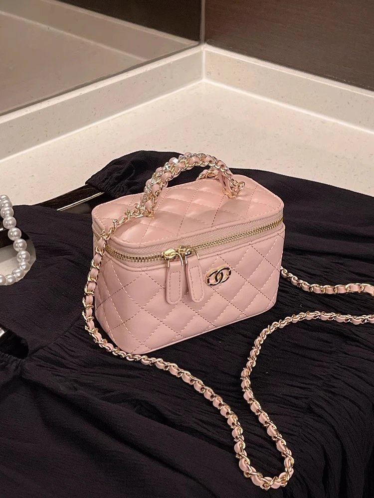 Chanel Mini Coco Handle Black Quilted Leather Chain Handbag - 15