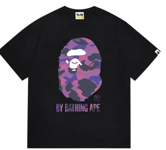 A Bathing Ape Red Camo Big Ape Head T-Shirt - 45