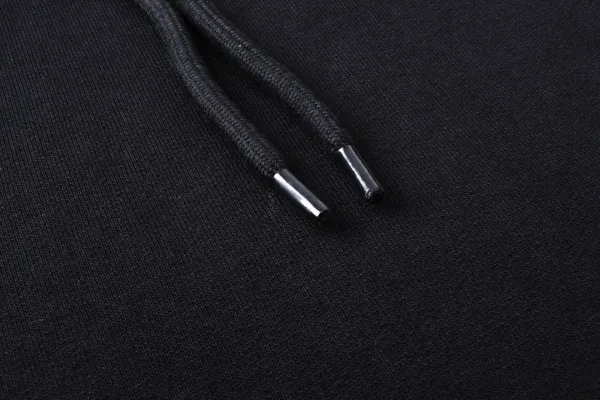 Balenciaga Distressed Logo Hoodie Black - 7