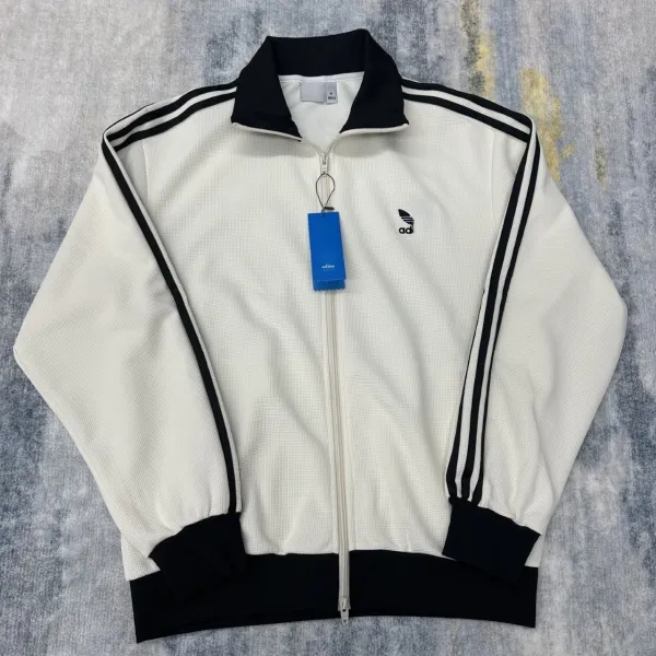 Adidas Originals Track Jacket Brown and White Outerwear - 7