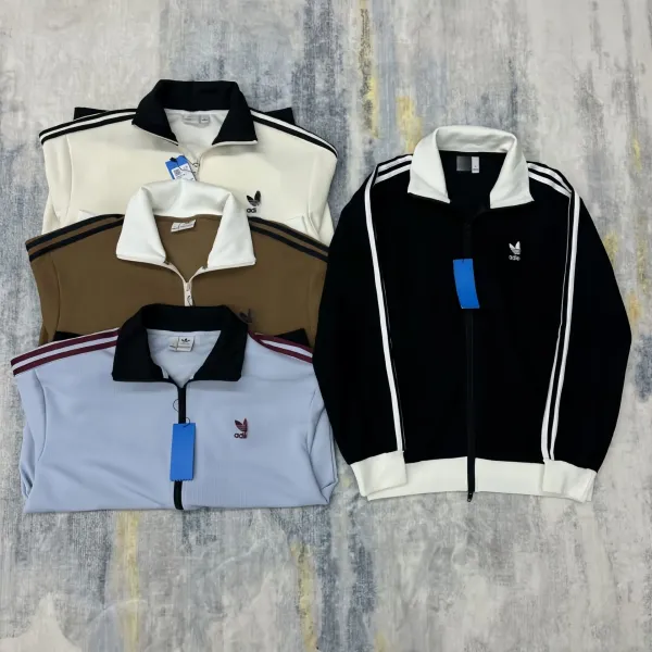 Adidas Originals Track Jacket Brown and White Outerwear - 10