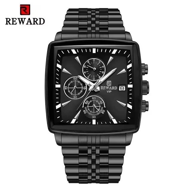 Design Reward VIP Chronograph Black Stainless Steel Watch Watches - 1