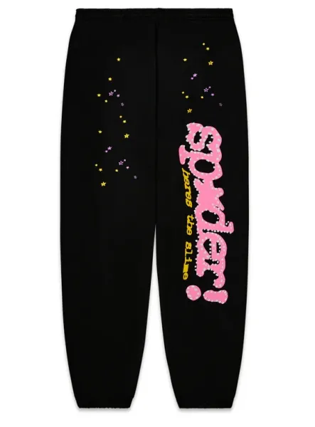 Spider! Starry Graphic Sweatpants Black - 1