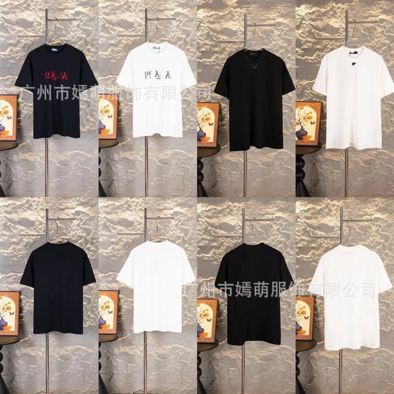 Prada Triangle Logo White T-Shirt Tops.t Shirts - 2