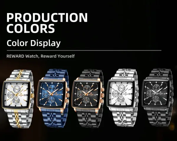 Design Reward VIP Chronograph Black and Gold Stainless Steel Watch Watches - 9