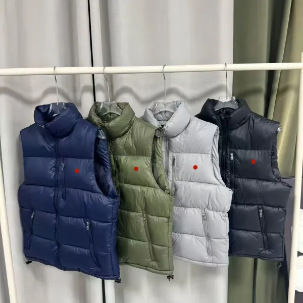 Design Puffer Vest Light Gray Outerwear - 3
