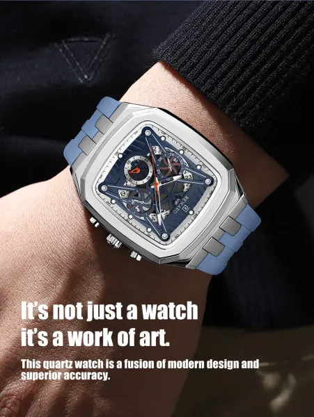 Design Reward VIP Chronograph Burgundy and Black Mechanical Watch Watches - 4