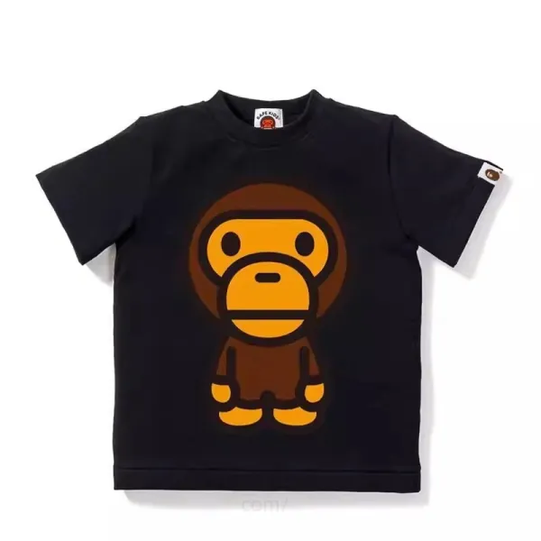 A Bathing Ape Baby Milo Orange Brown Black T-Shirt - 1
