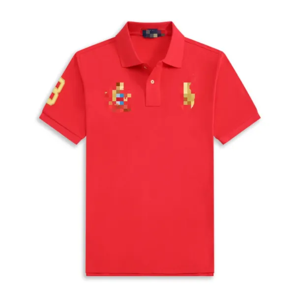 Design Pixel Art Polo Black Polo Shirt - 6