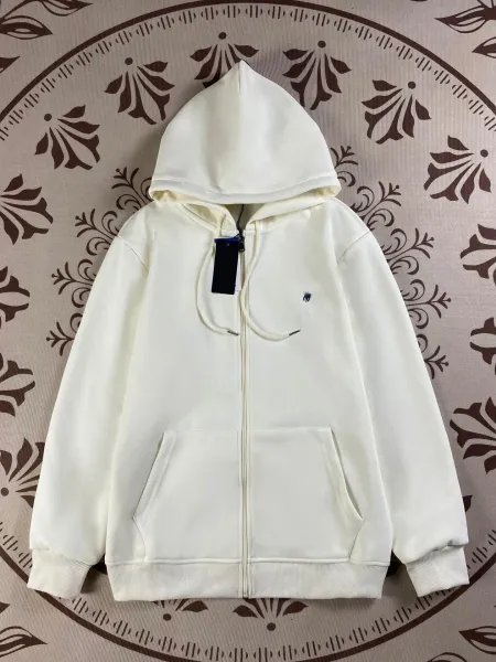 Design Full-Zip Hoodie Cream White - 1