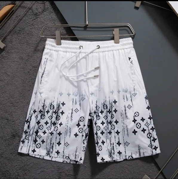 Louis Vuitton Monogram Splash Print Swim Shorts White - 1