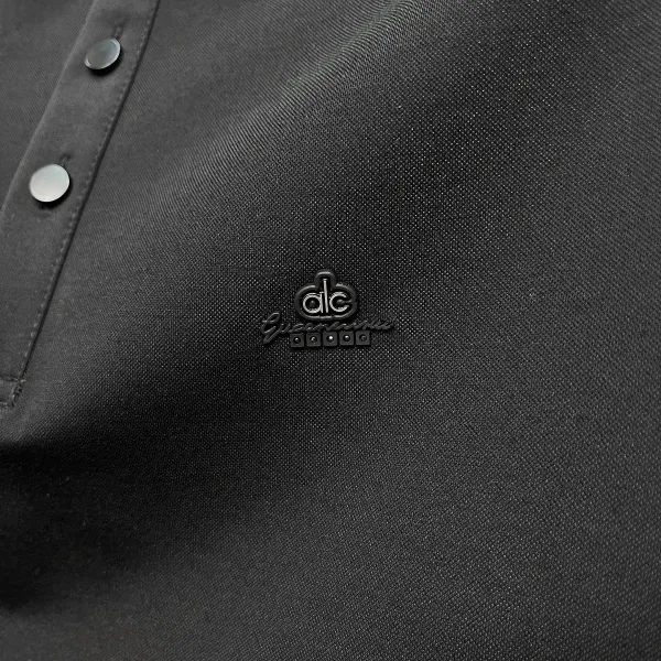 Design Classic Contrast Collar Polo Black Tops.polo - 15