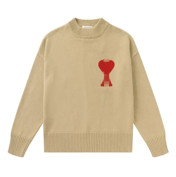 AMI Paris Heart Knit Sweater Forest Green - 6
