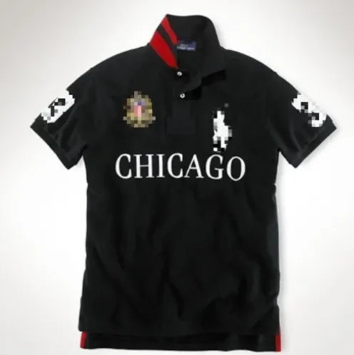 Polo Ralph Lauren Chicago Pixel Polo Black Polo Shirt - 1