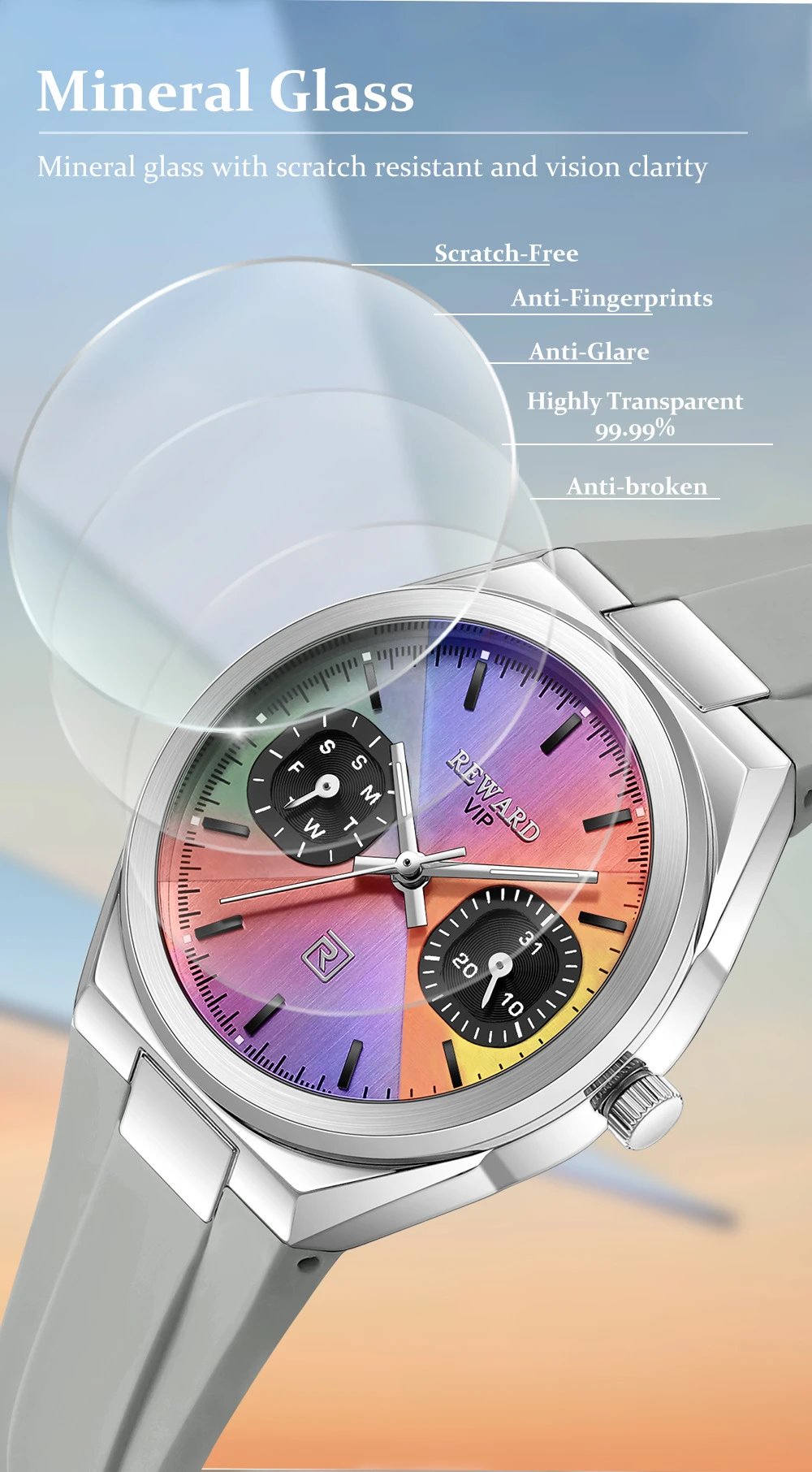 Design Reward VIP Chronograph Purple Gold Watch Watches - 11
